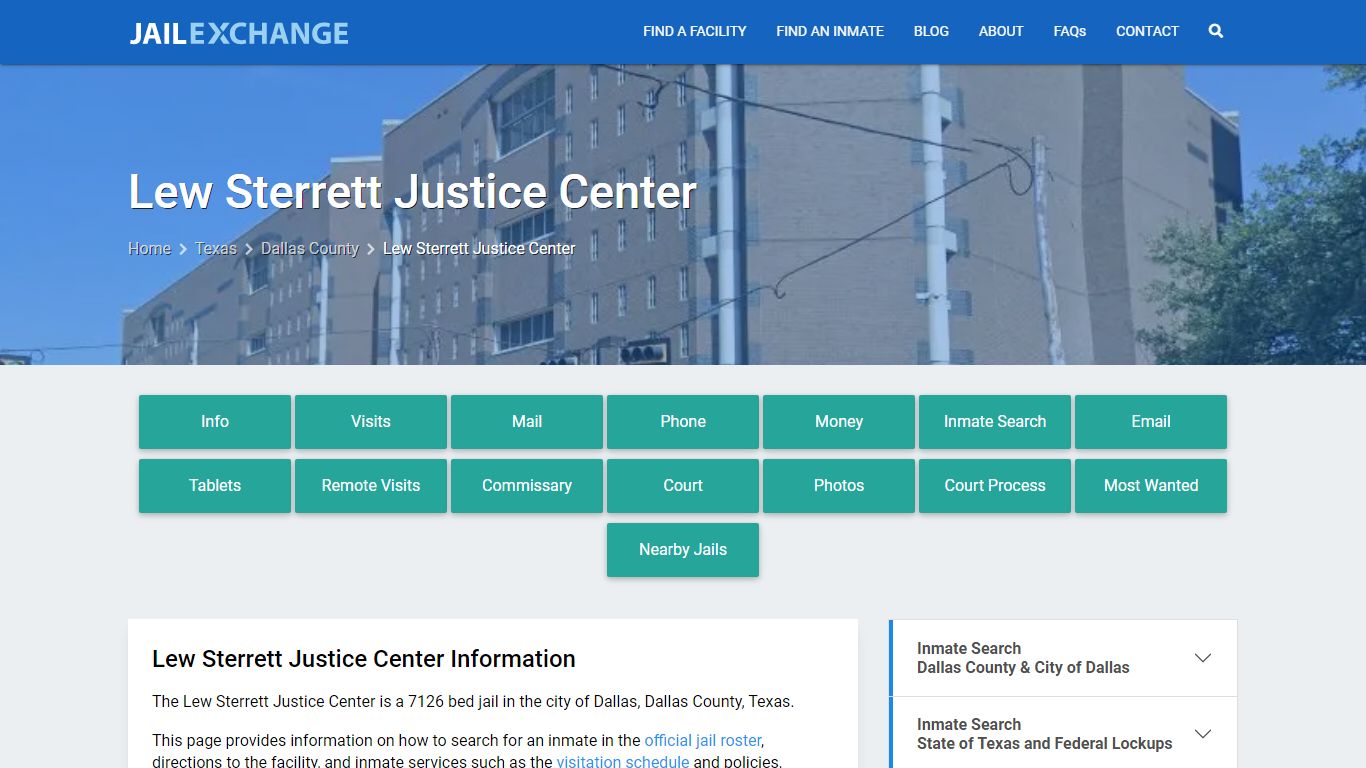 Lew Sterrett Justice Center, TX Inmate Search, Information - Jail Exchange